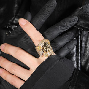 Excellent Quality Luxury Gold Hip Hop Moissanite Diamond <b>Ring</b> <b>for</b> <b>Men</b> Statement Jewelry <b>for</b> Weddings Parties and Events - Product Image 1