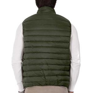 Winter Stand Collar Zipper Closure Two Front Zipper Pockets Water Resistant High Quality Cotton Polyester Men Reversible Puffer - Product Image 3
