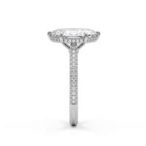 Anillo de Compromiso Minimalista de Lujo con Diamante de Corte Marquesa de 3 Quilates, Platino PT950, Certificado IGI, Anillo de Boda Solitario, Regalo para Fiesta - Product Image 4
