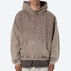 Sweat à capuche court pour homme unisexe bonne qualité design basique pull en polaire lavé à la pierre sweat à capuche avec motif 3D nouveau style - Product Image 1