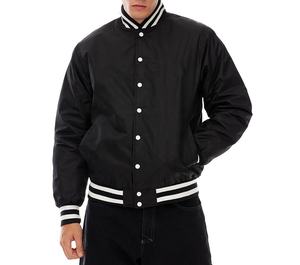 New Fashion Wholesale Plain <b>Baseball</b> <b>Jackets</b> Button Up Custom Logo Printed College Satin Varsity <b>Jacket</b> <b>For</b> <b>Men</b> - Product Image 3