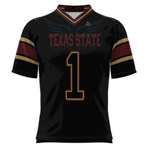 Camiseta Deportiva Personalizada al por Mayor de los Texas State Bobcats, Camiseta de Fútbol Sublimada para Equipos Universitarios, Transpirable, de Poliéster - Product Image 5