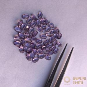 Pierres précieuses naturelles d'Améthyste de Jaipur, taille ovale, violettes, tailles 4 mm et 6 mm, pour la fabrication de bijoux, fournisseur direct - Product Image 1