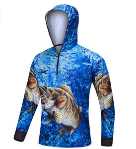 Sudadera con Capucha para Pesca, para Hombre, Cómoda, Ligera, de Secado Rápido, con Protección UV, Transpirable, Resistente al Viento, Impermeable, con Impresión por Transferencia de Calor - Product Image 1