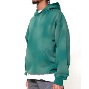 Sudadera con Capucha de Algodón French Terry con Lavado Ácido y Efecto Desgastado Vintage para Hombre, Precio Mayorista, MOQ Bajo - Product Image 4
