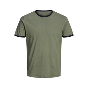 เสื้อยืดผู้ชายทรงเข้ารูปลำลอง น้ำหนัก 150 กรัม ลายเสือปัก 100% ผ้าฝ้าย ป้องกันขนร่วง โลโก้ด้านหน้า - Product Image 1