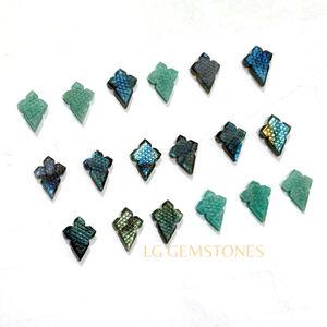 Pierre précieuse naturelle en labradorite sculptée en forme de cerf-volant, pierre de labradorite sculptée à la main pour la fabrication de bijoux en gros - Product Image 6