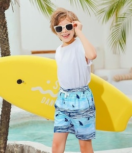 Men's Striped Swim Shorts Mid Waist Drawstring Casual Beach Wear Breathable Woven Polyester Quick Dry - Product Image 3