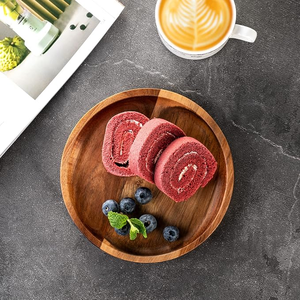 Acacia Wood Disposable Plate <b>Tray</b> for Tea Bread Dried Fruit Serving Safe for Party Foods Eco-Friendly Dishes & Plates - Product Image 6