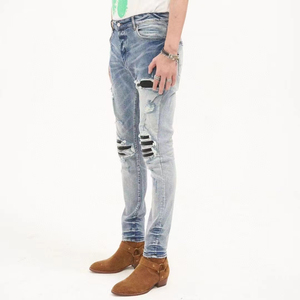Denim <b>Jeans</b> Cotton Fabric for <b>Men</b> 100% Cotton Regular Denim Textile Fabric Wholesale for Denim Man Washed <b>Jeans</b> OEM ODM Service - Product Image 2