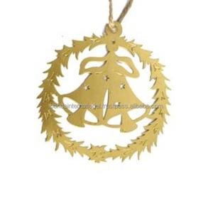 Artículo decorativo colgante de hierro con acabado dorado para decoración del hogar y otras decoraciones navideñas - Product Image 3