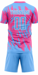 Ensemble de maillots de football personnalisés, uniforme de football par sublimation, 100% polyester, séchage rapide, manches courtes, nom et numéro d'équipe personnalisés, OEM ODM - Product Image 3