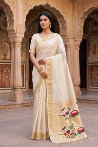 Sari en soie violette douce et lustrée, style Banarasi, orné de fleurs Zari, pour femmes, pour fêtes, mariages, vêtements ethniques, collections de saris en soie - Product Image 2