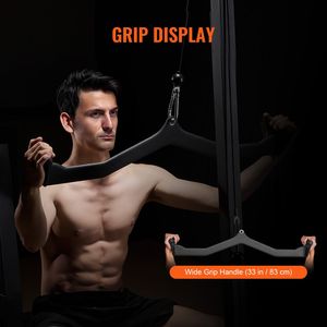 Accessorio a V per Macchina Allenamento Braccia, Barra per Trazioni Tricipiti, per Macchina a Cavi, per Allenamento Schiena, Rivestito in Gomma, Uso Palestra - Product Image 5