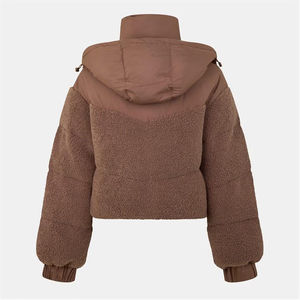 Chaqueta Acolchada con Capucha Color Chocolate Marrón para Hombre, Estilo Urbano, Cálida para Invierno, Personalizable con Marca - Product Image 1