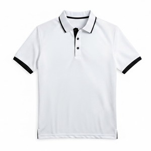 Polo de pickleball para hombre de manga corta, con tecnología de absorción de humedad, tela híbrida de compresión, estampado personalizado por transferencia térmica. - Product Image 5