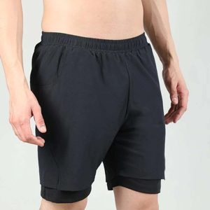 Lightweight 100% Cotton Mens Solid <b>Mid</b> Waist Drawstring Knitted Breathable Quick-Dry Athletic Casual Shorts - Product Image 2