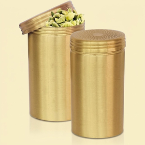 Modern Grey and Copper Kitchen Canister Set Of 3 Airtight Diamond Embossed Metal <b>Jars</b> For Tea Coffee Sugar Storage Decorative - Product Image 6