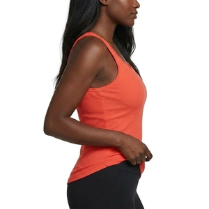 Ribbed Tank <b>Top</b> Sleeveless Scoop Neck Fitted Knit Gym Workout Active Breathable Stretch Custom OEM Wholesale Manufacturer - Product Image 3