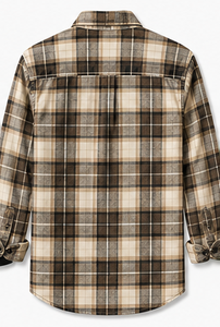 เสื้อเชิ้ตแขนยาวลำลองสำหรับผู้ชาย คอปกพับได้ แขนยาวเต็มตัว ผ้าฝ้าย - Product Image 5