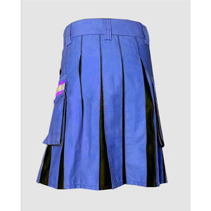 Kilt tactique écossais bleu-violet pour pompiers, hybride, fait main, haute visibilité, pour le travail des sapeurs-pompiers - Product Image 3