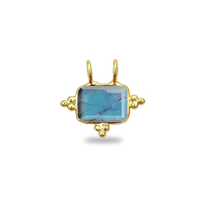 จี้รูปทรงสี่เหลี่ยมประดับรูไทล์สีทอง งานแฮนด์เมด ชุบทอง ประดับพลอยประจำเดือนเกิด เครื่องประดับรูไทล์สีทอง จากซัพพลายเออร์อินเดีย - Product Image 2