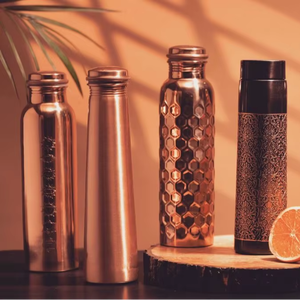 Most Trending Gold <b>Copper</b> Water <b>Bottle</b>-250ml Leak Proof & Microwave Safe for Business Gifts Hiking & Camping - Product Image 2