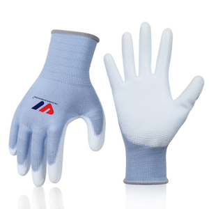 Lightweight Nitrile PU Coated Work <b>Gloves</b> Nylon Polyester Knit Breathable Grip <b>Gloves</b> for Electronics Automotive and Assembly - Product Image 1