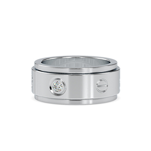 Elegant Design S925 <b>Silver</b> Screw Motif Heavy Wide Band Wedding Anniversary Party Wear <b>Men</b> Diamond <b>Ring</b> - Product Image 6