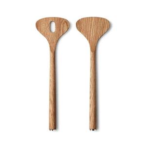 Juego de 2 utensilios de madera de acacia para servir ensaladas, diseño moderno, a precio de fábrica. - Product Image 3