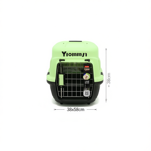 Transportín para mascotas Yommy de 38x58cm, jaula de transporte de plástico para perros y gatos - Product Image 1