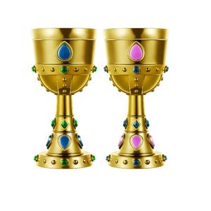 Calice médiéval vintage, gobelet de 30 ml en laiton doré, verres à vin, coupe de communion, verre à cocktail - Product Image 2