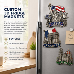 Imán de Refrigerador Personalizado de Aleación de Zinc 3D con Diseño en Relieve para Regalos y Recuerdos - Product Image 6