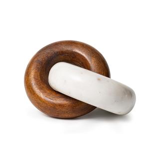 Escultura Moderna de Mármol Blanco con Diseño de Nudo Infinito, Tallada a Mano, para Decoración de Hogar, Oficina y Hotel de Lujo, ArtX - Product Image 2