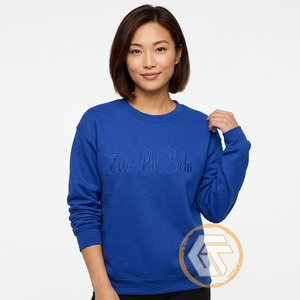 เสื้อสเวตเชิ้ตคอกลมปักลาย Zeta Phi Beta สำหรับผู้หญิง ผลิตตามสั่งขายส่ง ผ้าฝ้ายฟลีซ ระบายอากาศได้ดี - Product Image 4