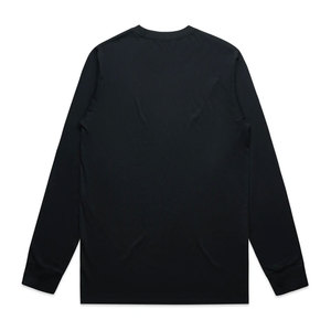 เสื้อยืดแขนยาวผู้ชายสีแดงล้วน คอวี ผ้าฝ้าย พรีเมียม เนื้อผ้าหนา - Product Image 2