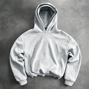 Hoodie vintage à double fermeture éclair, effet délavé, 450 GSM, sweat-shirt streetwear personnalisé - Product Image 1