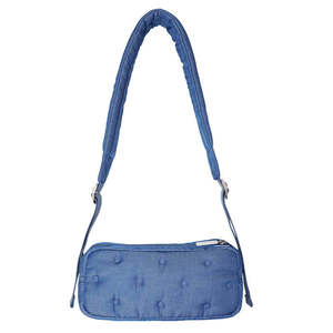 Bolso Bandolera Clásico Azul Versátil y Moderno, Delicado y Elegante, de Poliéster y Algodón, con Cierre de Cremallera, para Mujer, Ideal para Ir de Compras - Product Image 3