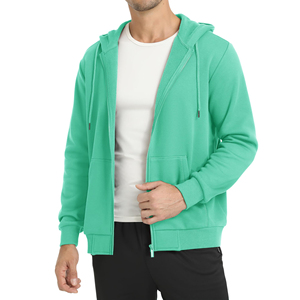 Sweat à capuche décontracté en coton avec poches avant, fermeture éclair de qualité supérieure, coupe classique, molleton, prix abordable pour homme - Product Image 3