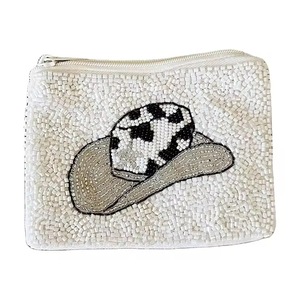Sacs de soirée pour femmes style artisanat de broderie, porte-monnaie perlé, portefeuille perlé, sac doré, mini sacs pour femmes - Product Image 2