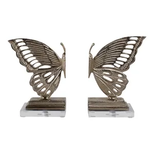 Sujetalibros Redondos de Aluminio Chapado en Oro, 3 Pulgadas de Altura, Decoración para el Hogar, Tema Animal, Impresión por Grabado, Artesanía en Metal - Product Image 3