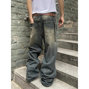 New Fashion Custom Design Slim Straight <b>Jeans</b> for Men Breathable Acid Wash Denim Pants High Quality 100% Cotton Low Price - Product Image 2