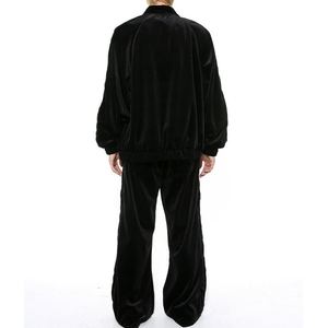 Ensemble de costume en denim brut personnalisé pour homme, veste bleue robuste et jean baggy, tenue décontractée d'hiver - Product Image 6