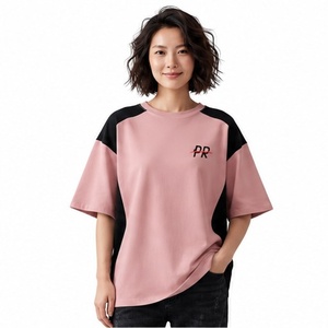 Camiseta de Verano para Mujer de Alta Calidad, 100% Algodón, 220 g/m², Personalizada con Logotipo Impreso en 3D, Hombros Caídos, Tie Dye - Product Image 1