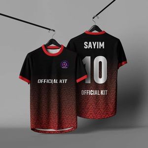 เสื้อฟุตบอลตาข่ายโพลีเอสเตอร์สำหรับผู้ชาย จากสต็อกสินค้าเกินจำนวนของบังกลาเทศ - Product Image 2