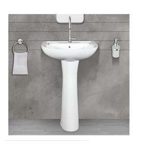 Elegant ceramic laundry sink pedestal basin 510x420x840mm bathroom washtub porcelain washing clothes basin miska set for utility - Product Image 5