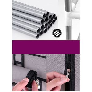 Scarpiera a 6 file e 2 livelli con 12 scomparti in tessuto non tessuto - Categoria prodotto: Scarpiere e porta scarpe - Product Image 4