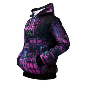 3D Sublimation Printed Winter Eco-Friendly Breathable Fleece Pullover <b>Hoodie</b> for Men <b>Polyester</b>/Cotton Material Regular Fit - Product Image 3