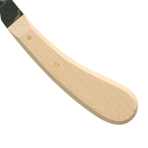 Couteau à sabots vétérinaire réutilisable en acier inoxydable pour le soin des chevaux et du bétail, manche en bois, couteaux à sabots pour l'élevage - Product Image 4