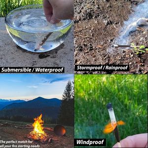 Cerillas Sumergibles Resistentes al Agua y al Viento para Supervivencia al Aire Libre, para Acampar, Hacer Senderismo, Bushcraft, Pescar y Cazar - Product Image 4